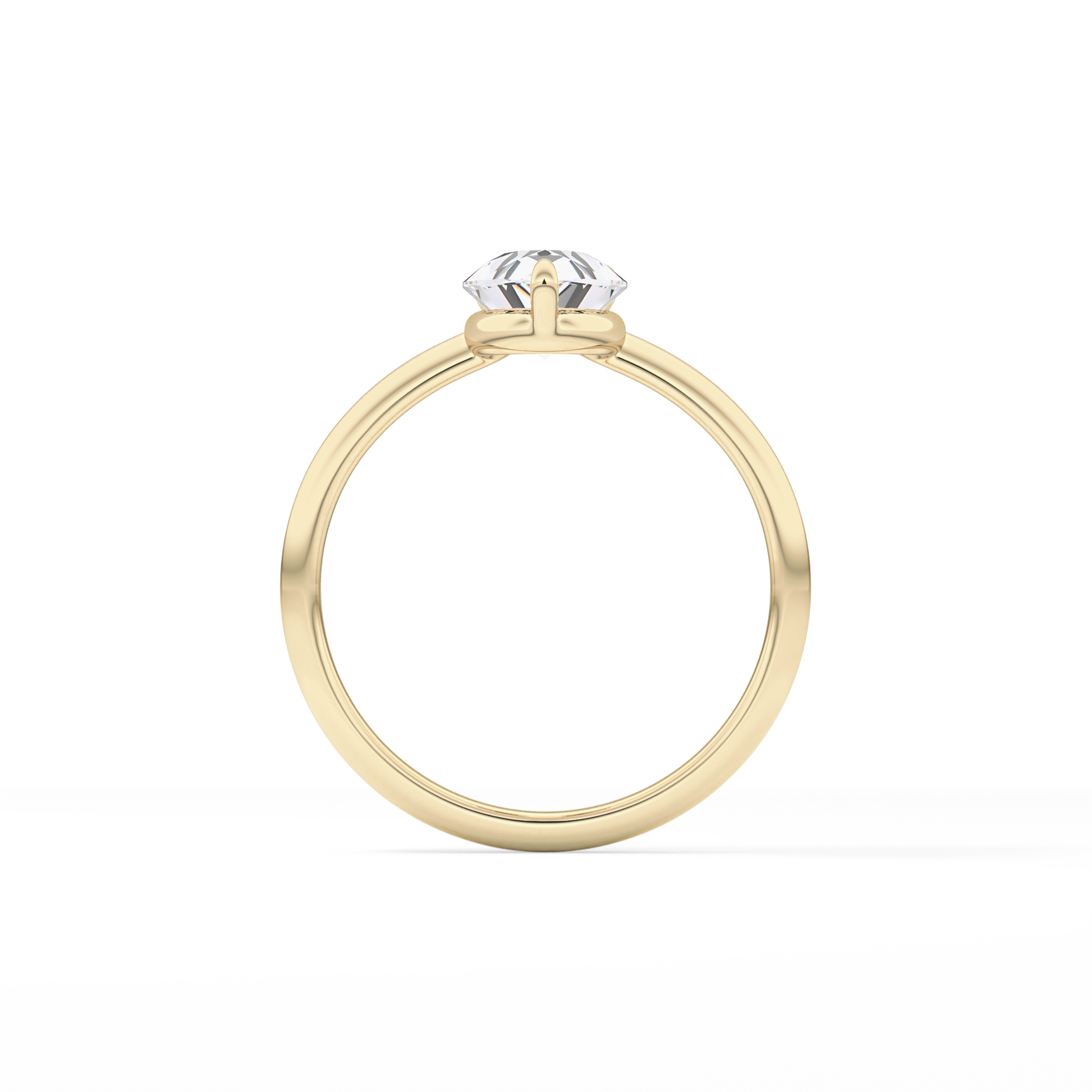 Pear Solitaire Lab Grown Diamond Engagement Ring