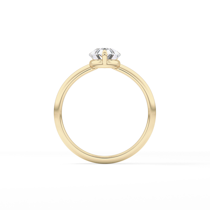 Pear Solitaire Lab Grown Diamond Engagement Ring