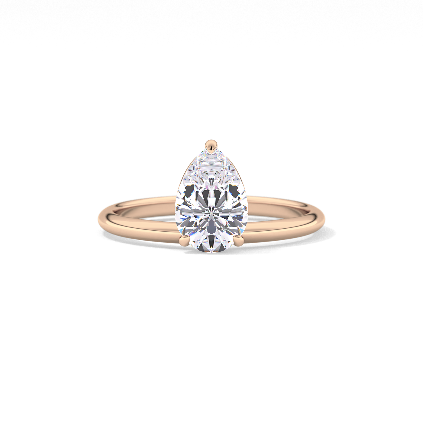 Pear Solitaire Lab Grown Diamond Engagement Ring