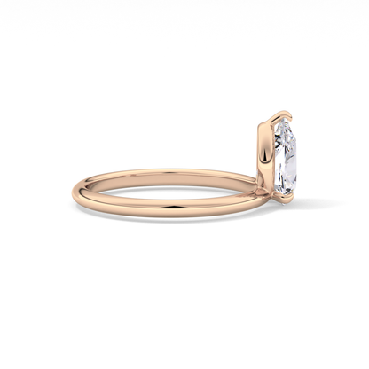 Pear Solitaire Lab Grown Diamond Engagement Ring