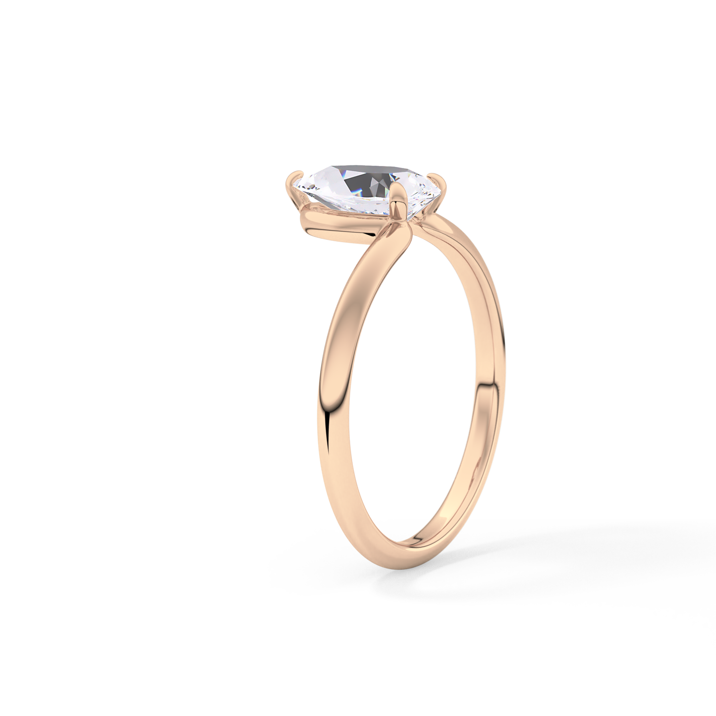 Pear Solitaire Lab Grown Diamond Engagement Ring
