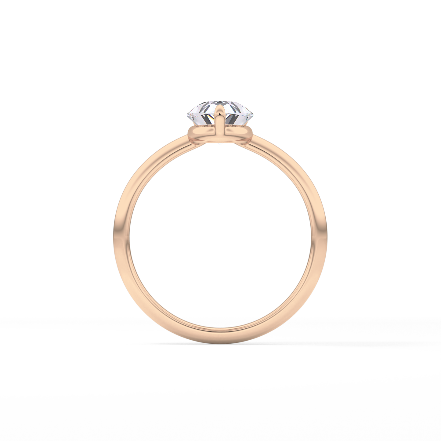 Pear Solitaire Lab Grown Diamond Engagement Ring