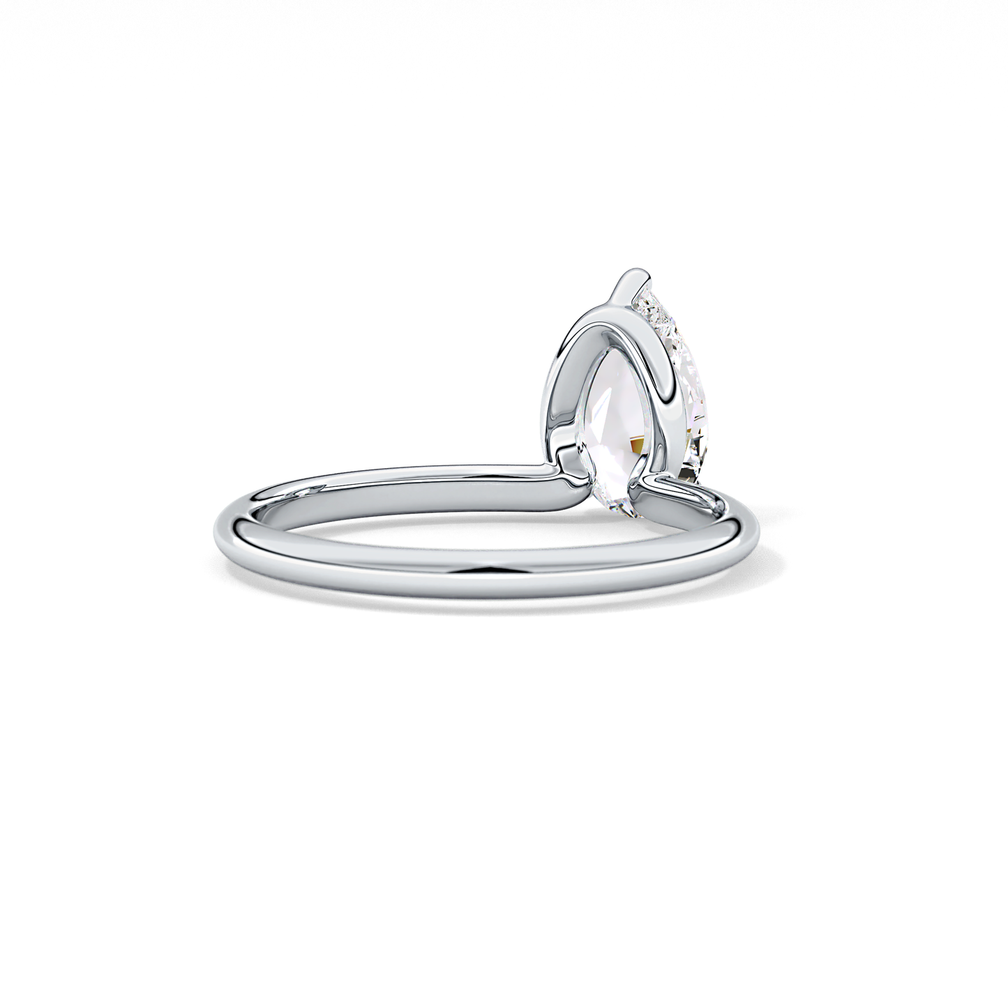 Pear Solitaire Lab Grown Diamond Engagement Ring