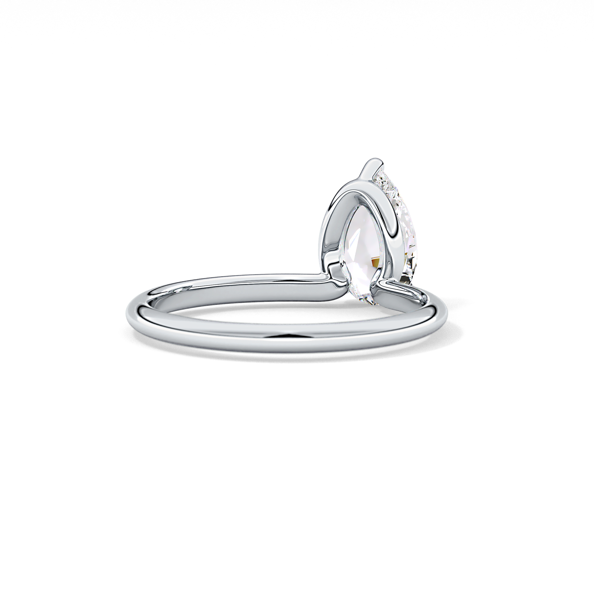 Pear Solitaire Lab Grown Diamond Engagement Ring