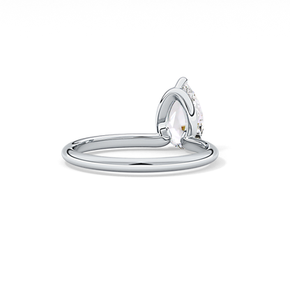 Pear Solitaire Lab Grown Diamond Engagement Ring