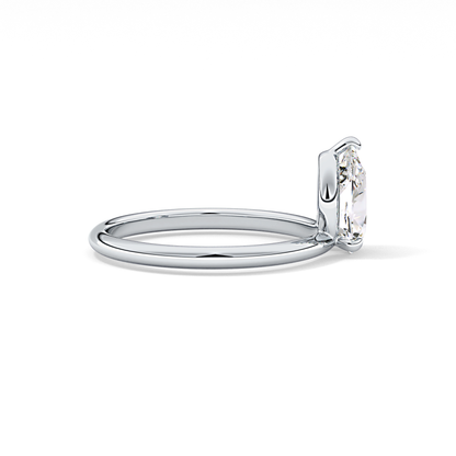 Pear Solitaire Lab Grown Diamond Engagement Ring