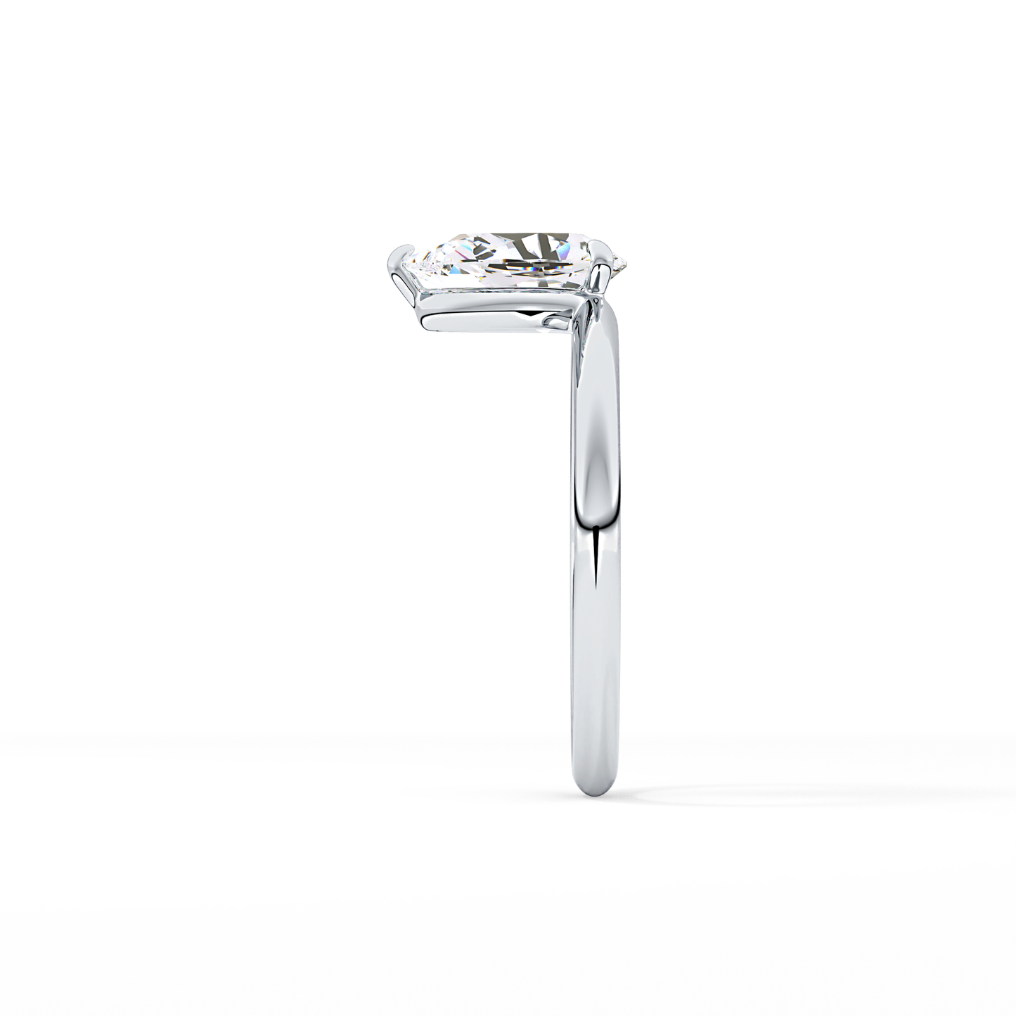 Pear Solitaire Lab Grown Diamond Engagement Ring