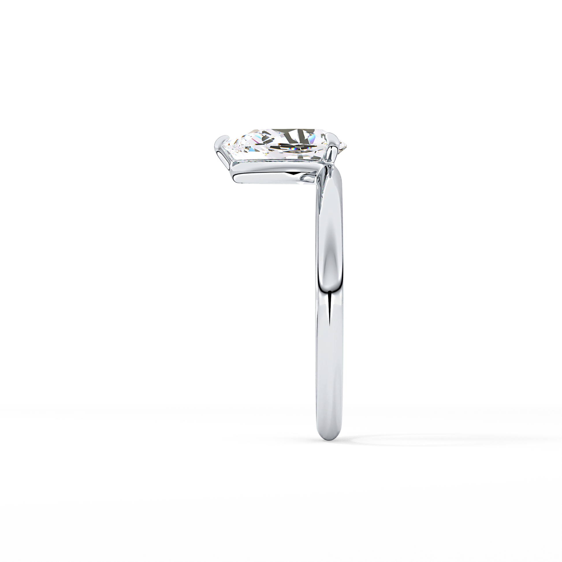 Pear Solitaire Lab Grown Diamond Engagement Ring