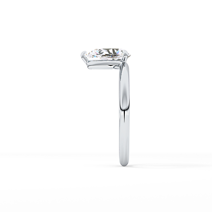 Pear Solitaire Lab Grown Diamond Engagement Ring