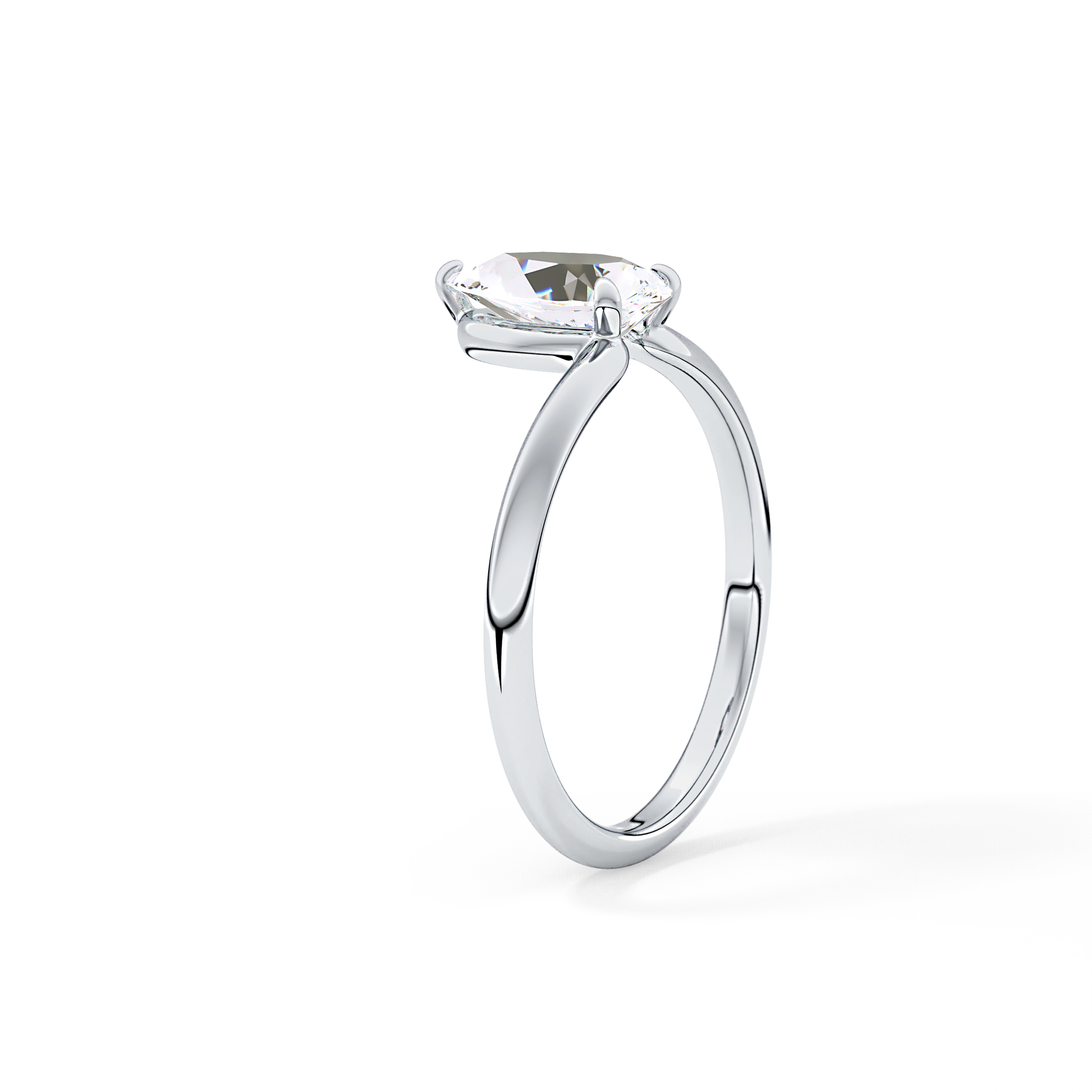 Pear Solitaire Lab Grown Diamond Engagement Ring