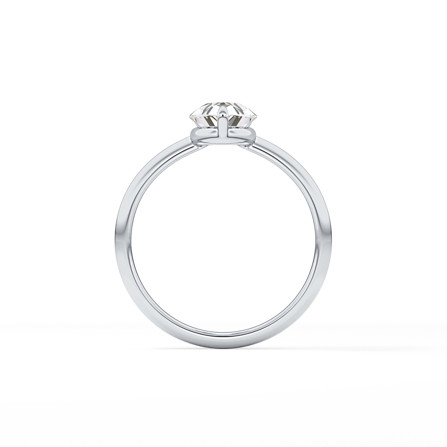 Pear Solitaire Lab Grown Diamond Engagement Ring