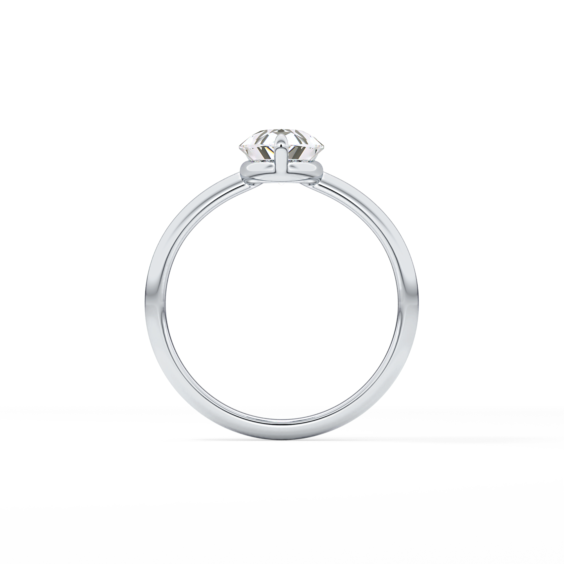 Pear Solitaire Lab Grown Diamond Engagement Ring