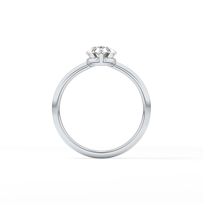 Pear Solitaire Lab Grown Diamond Engagement Ring
