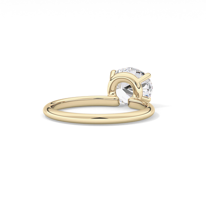 East West Oval Solitaire Lab Grown Diamond Engagement Ring