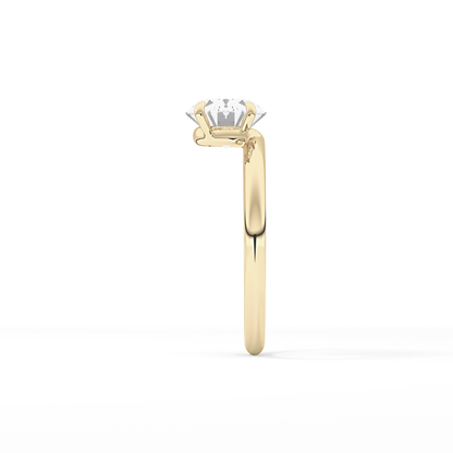 East West Oval Solitaire Lab Grown Diamond Engagement Ring