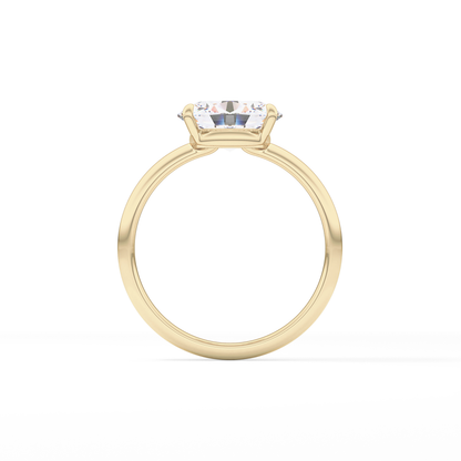 East West Oval Solitaire Lab Grown Diamond Engagement Ring