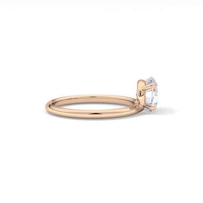 East West Oval Solitaire Lab Grown Diamond Engagement Ring