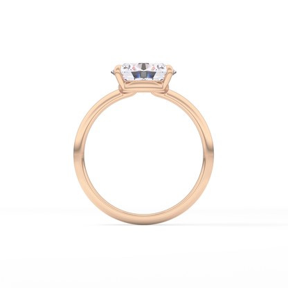 East West Oval Solitaire Lab Grown Diamond Engagement Ring