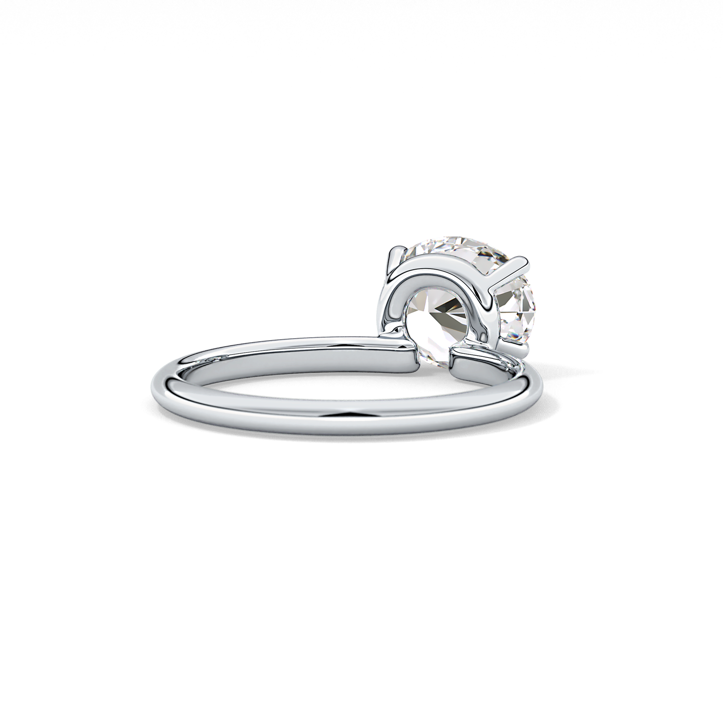 East West Oval Solitaire Lab Grown Diamond Engagement Ring