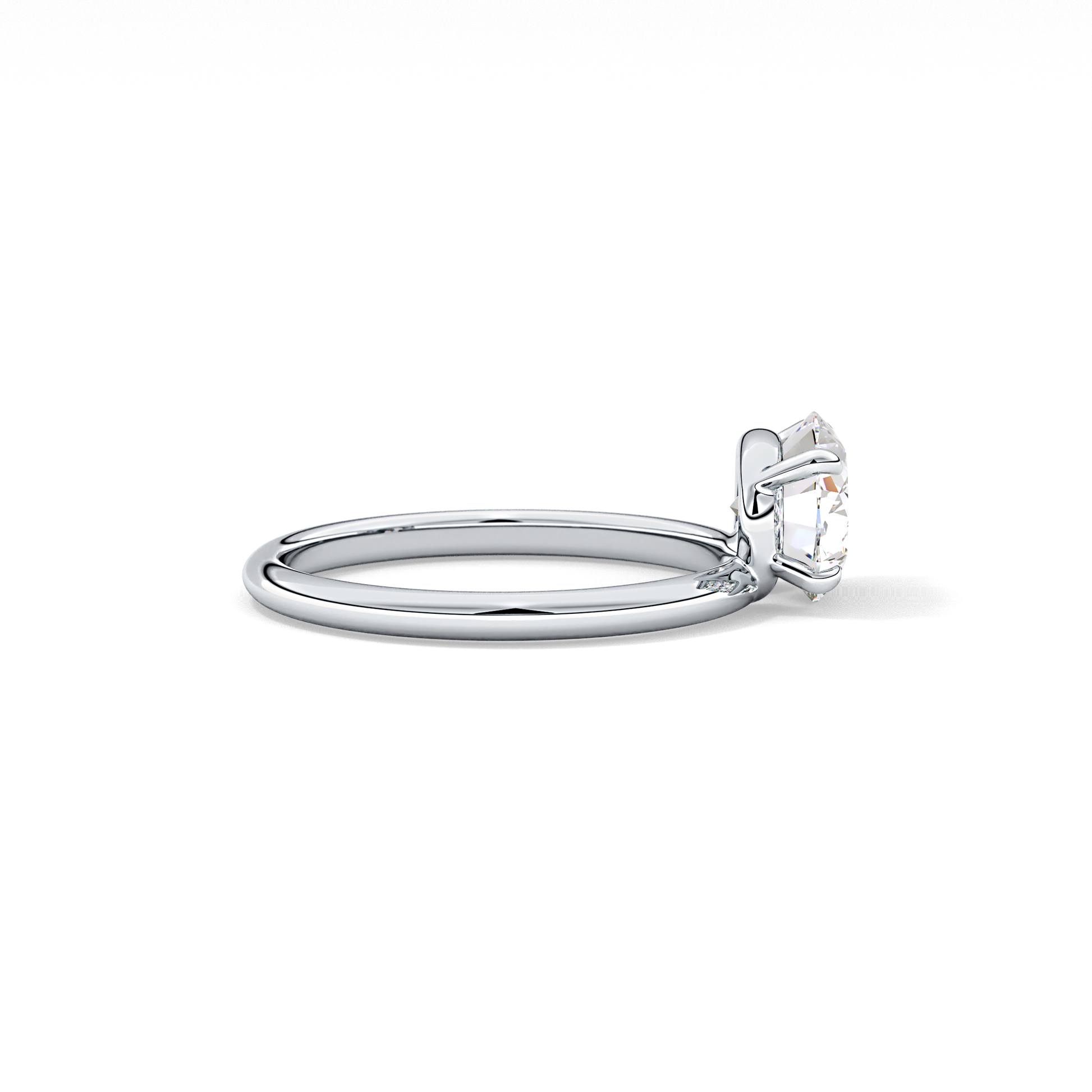 East West Oval Solitaire Lab Grown Diamond Engagement Ring