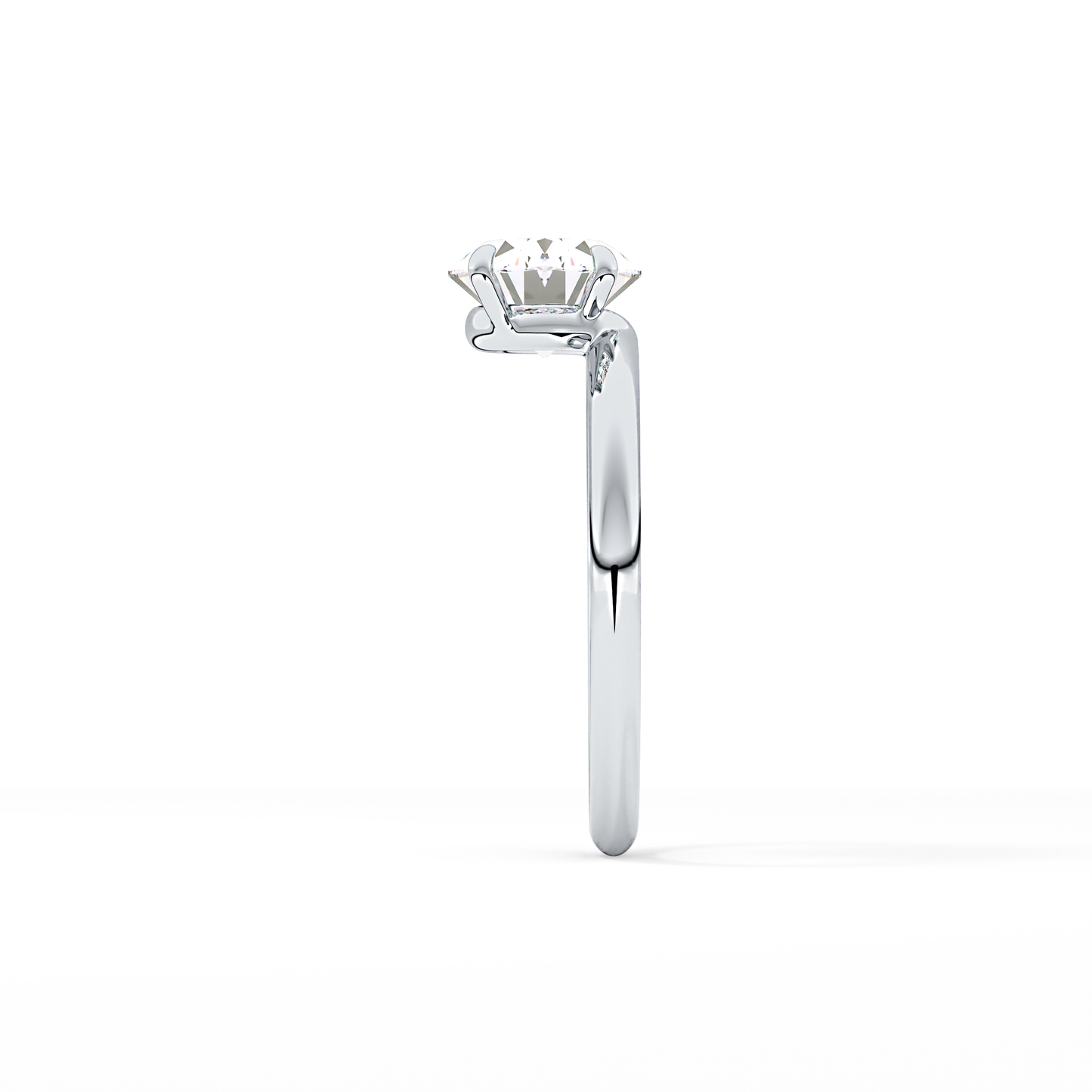 East West Oval Solitaire Lab Grown Diamond Engagement Ring