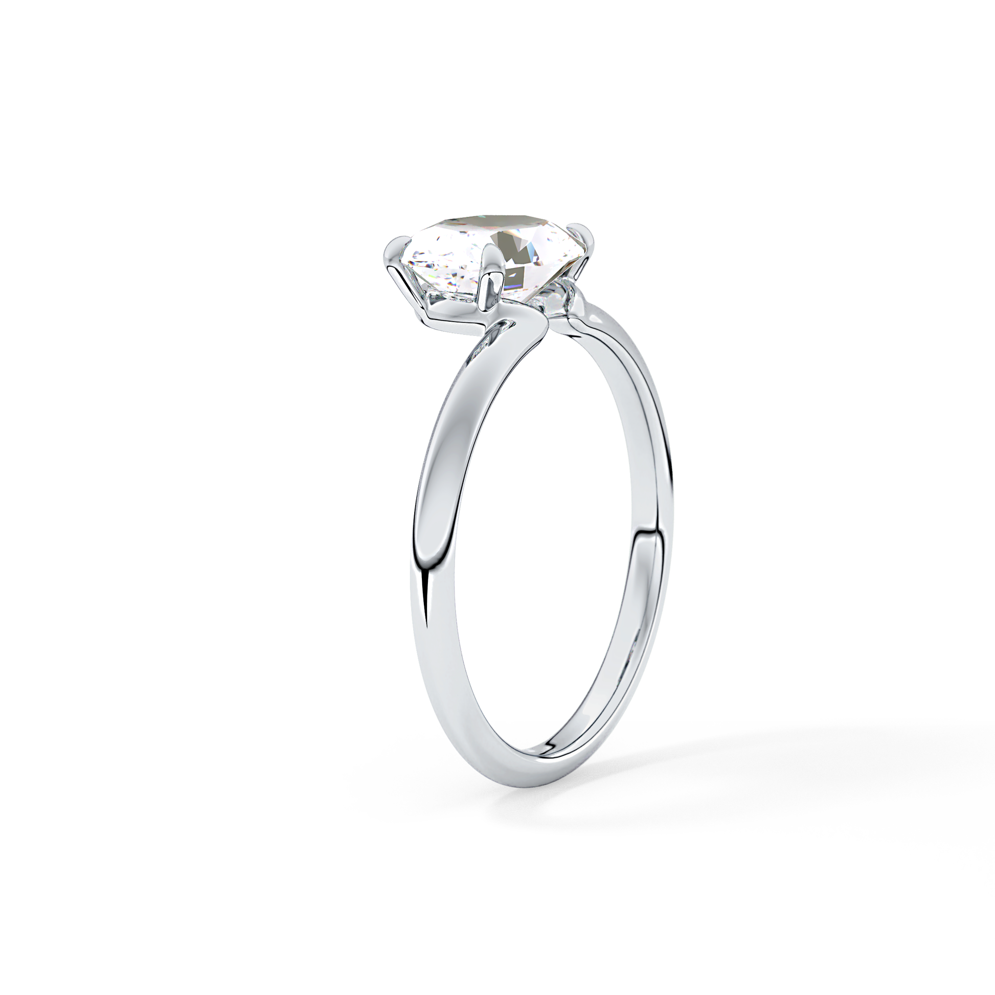 East West Oval Solitaire Lab Grown Diamond Engagement Ring