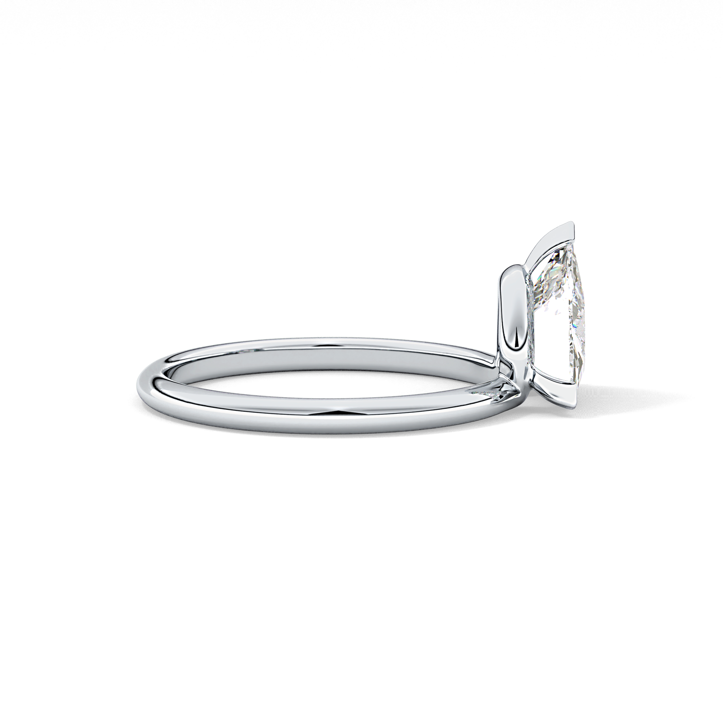 Trillion Solitaire Lab Grown Diamond Engagement Ring