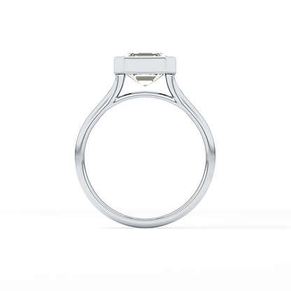 Asscher Bezel Lab Grown Diamond Engagement Ring