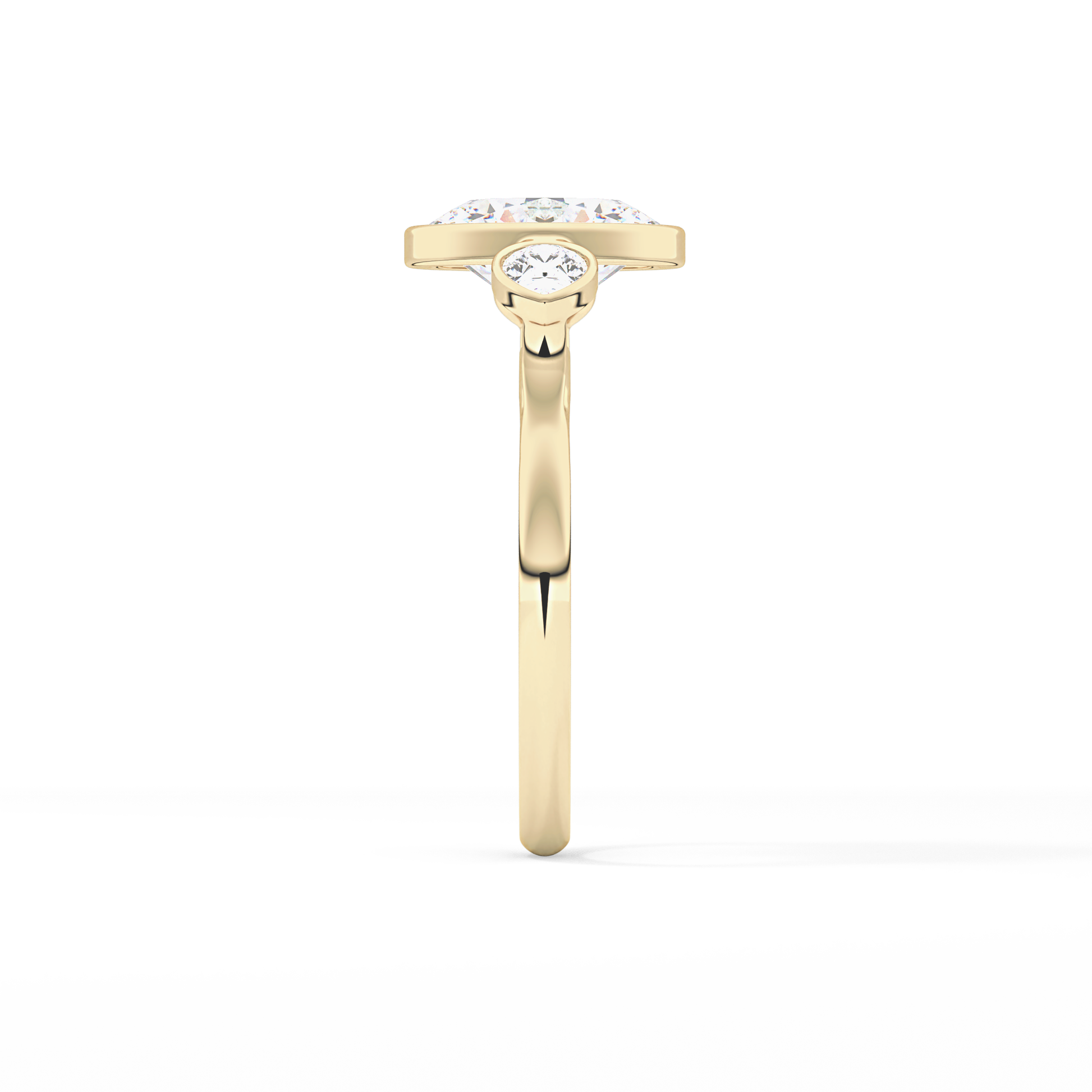 Oval Three Stones Lab Grown Diamond Engagement Ring