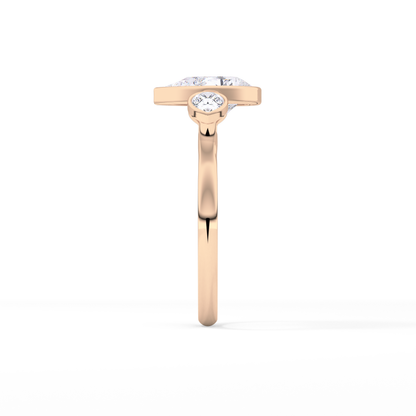 Pear Three Stones Lab Grown Diamond Engagement Ring