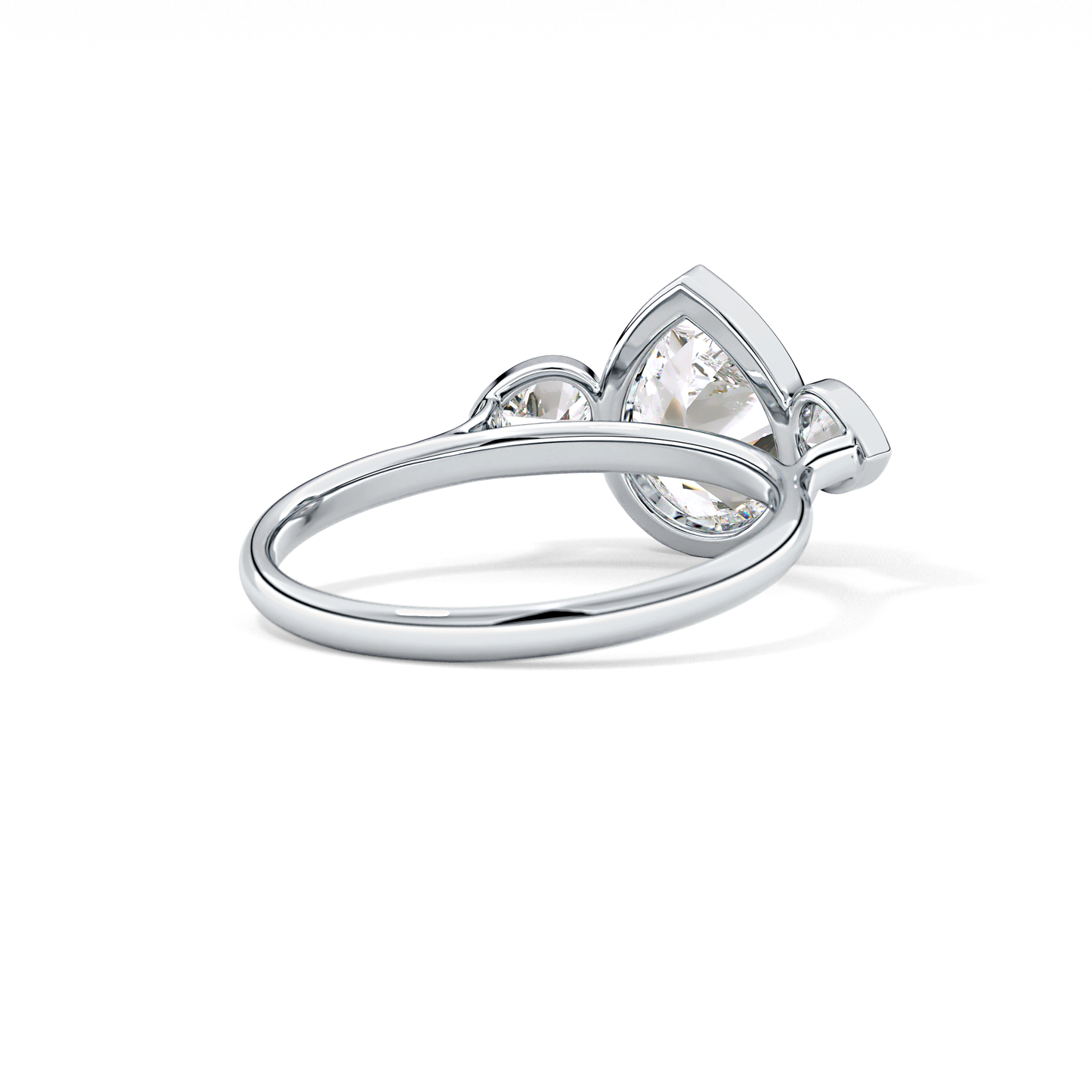 Pear Three Stones Lab Grown Diamond Engagement Ring