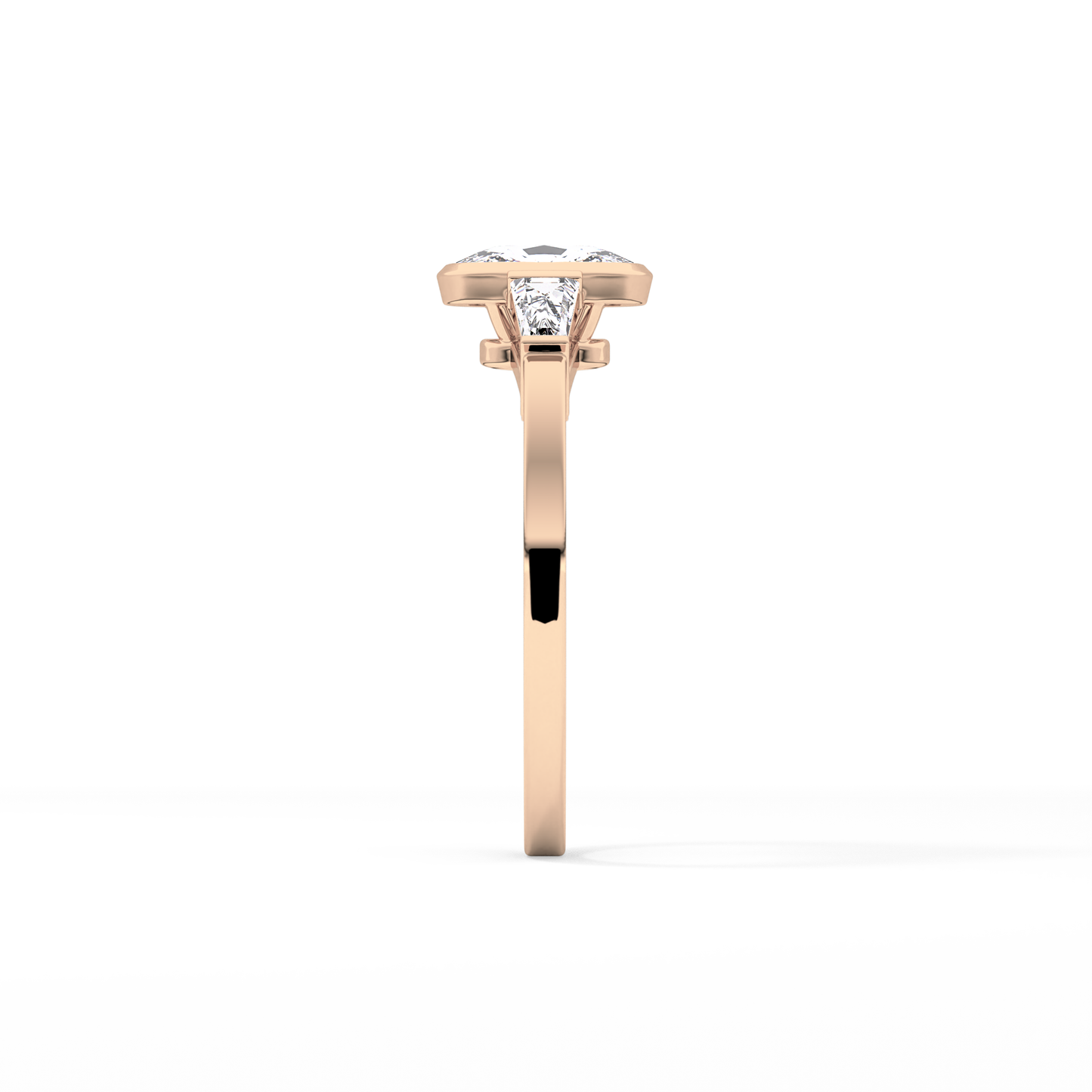 Cushion Three Stone Lab Grown Diamond Engagement Ring