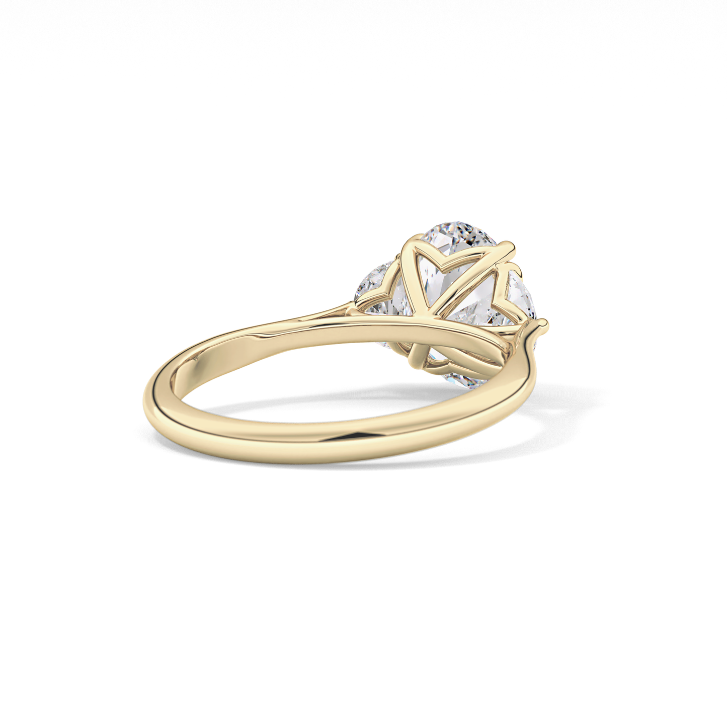 Oval Three Stone Lab Grown Diamond Engagement Ring