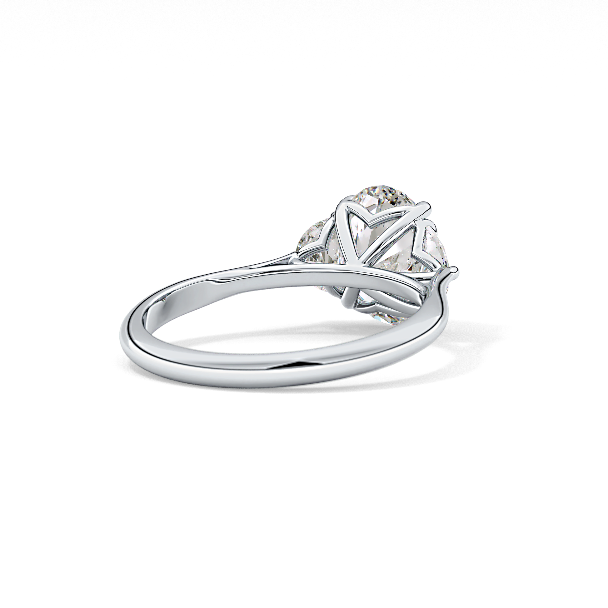 Oval Three Stone Lab Grown Diamond Engagement Ring