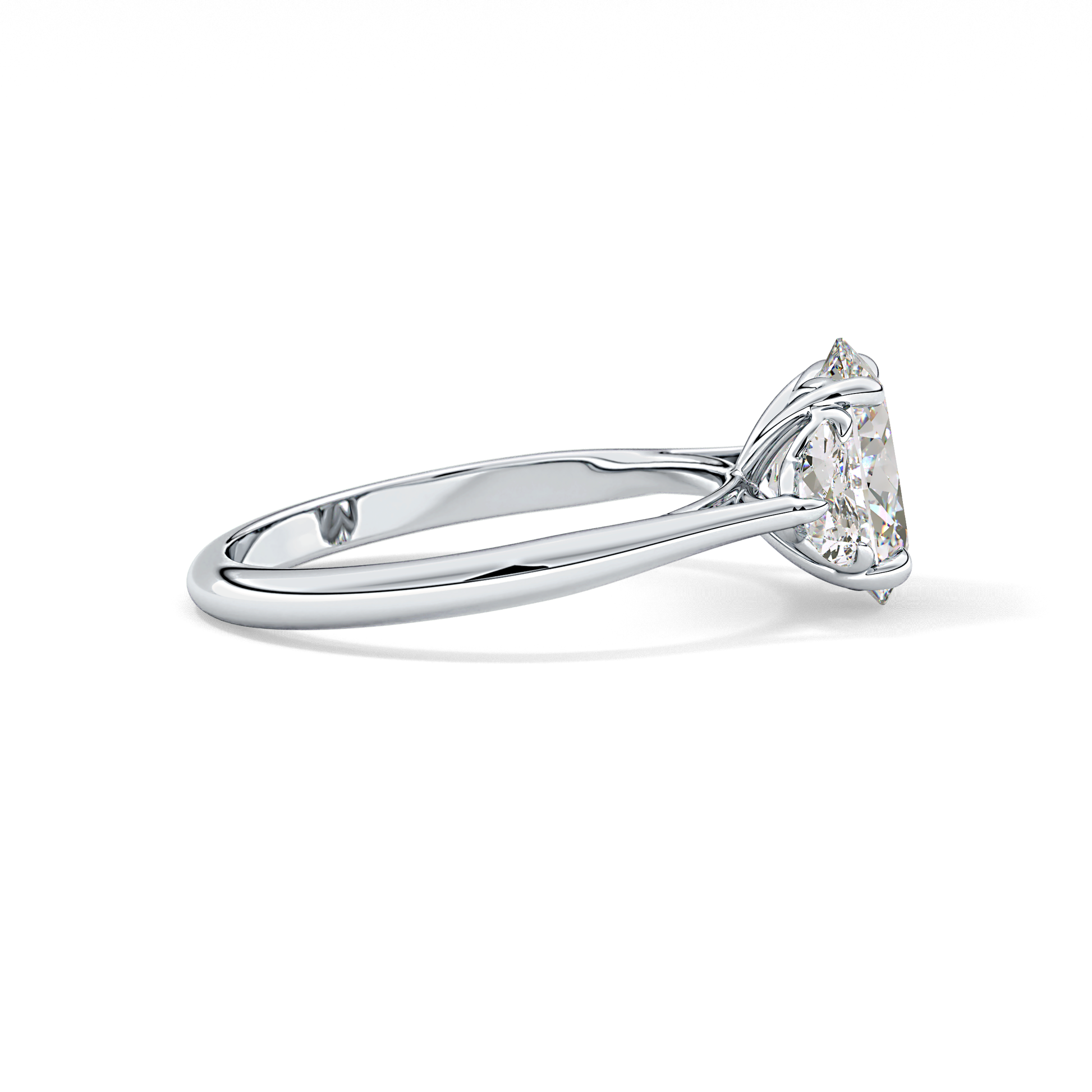 Oval Three Stone Lab Grown Diamond Engagement Ring