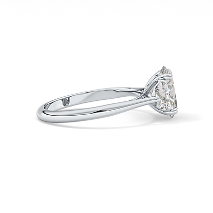 Oval Three Stone Lab Grown Diamond Engagement Ring