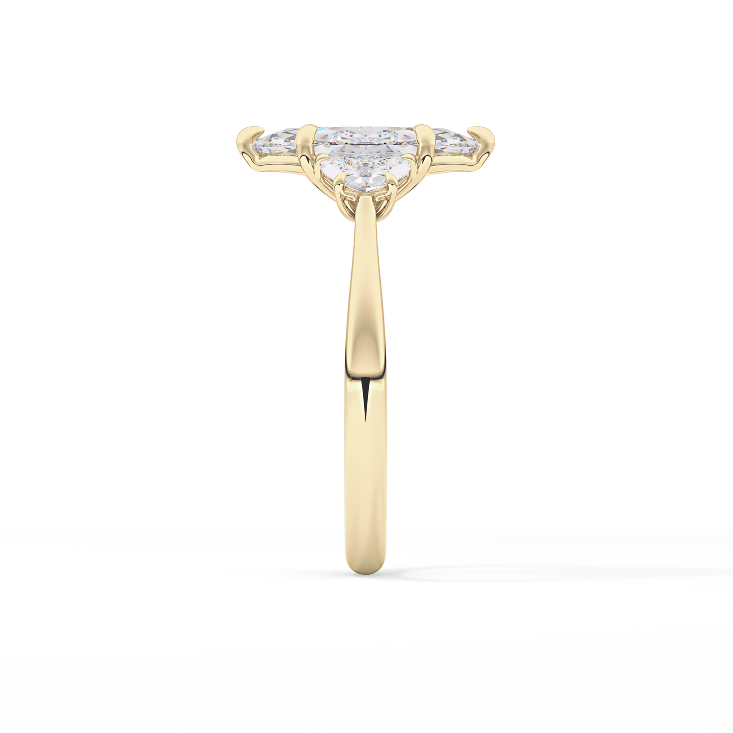 Marquise Three Stone Lab Grown Diamond Engagement Ring