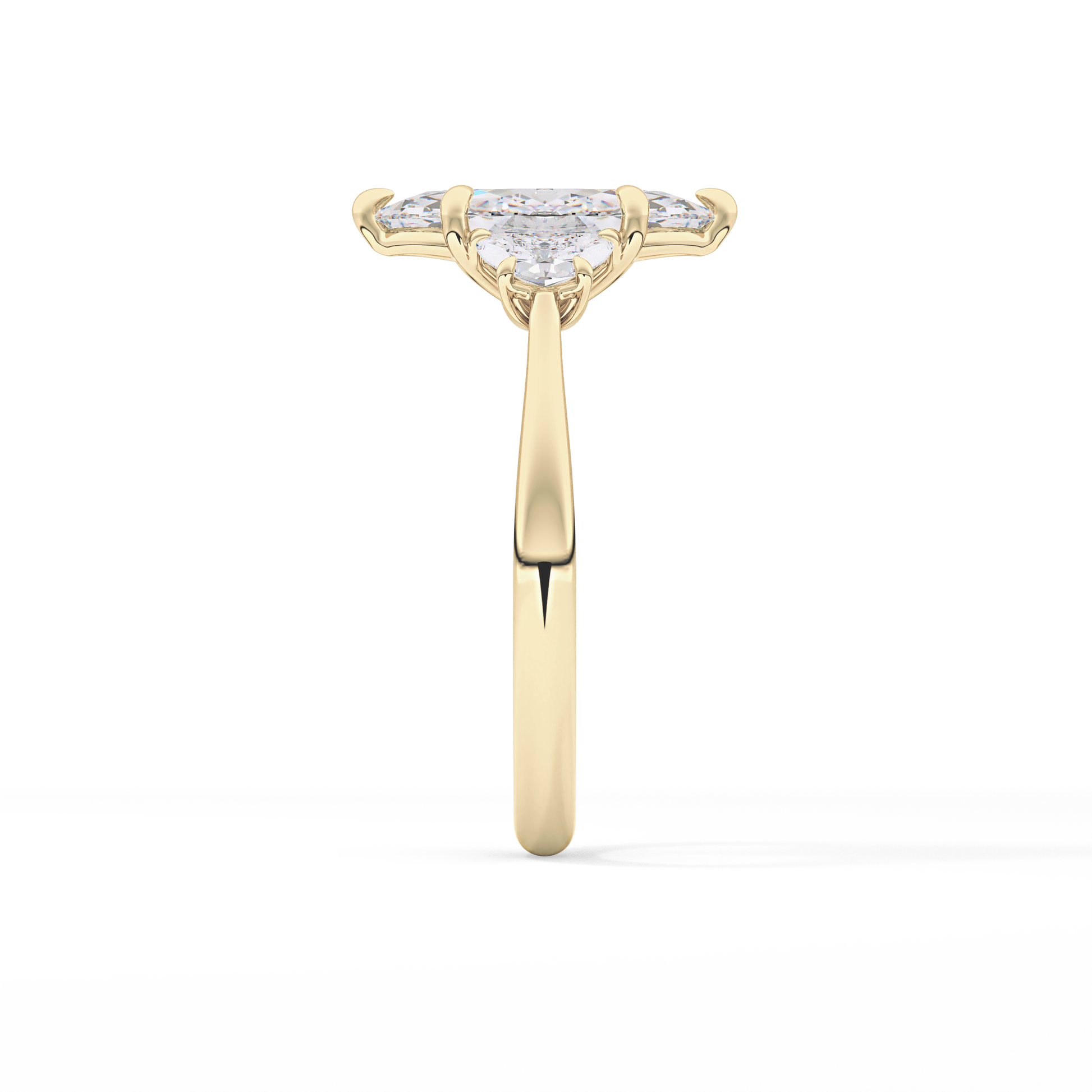 Marquise Three Stone Lab Grown Diamond Engagement Ring