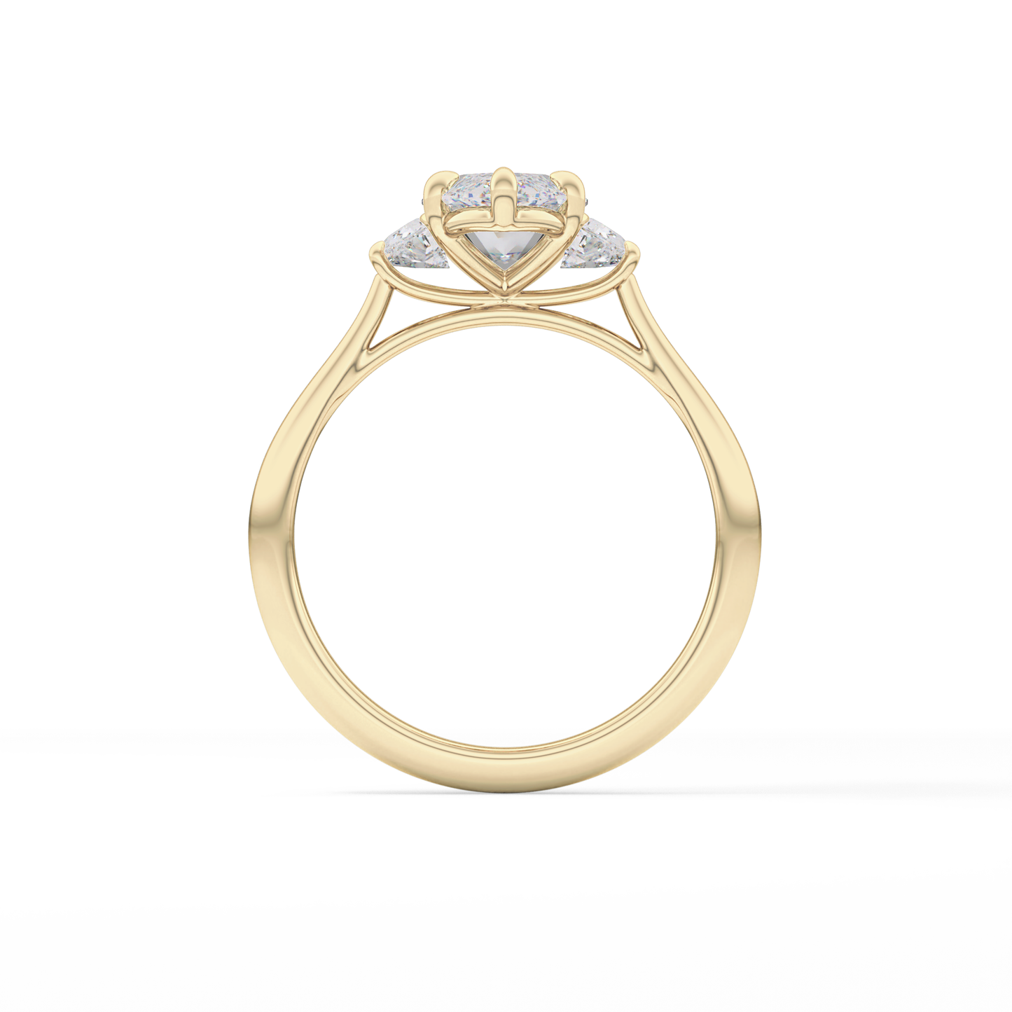 Marquise Three Stone Lab Grown Diamond Engagement Ring