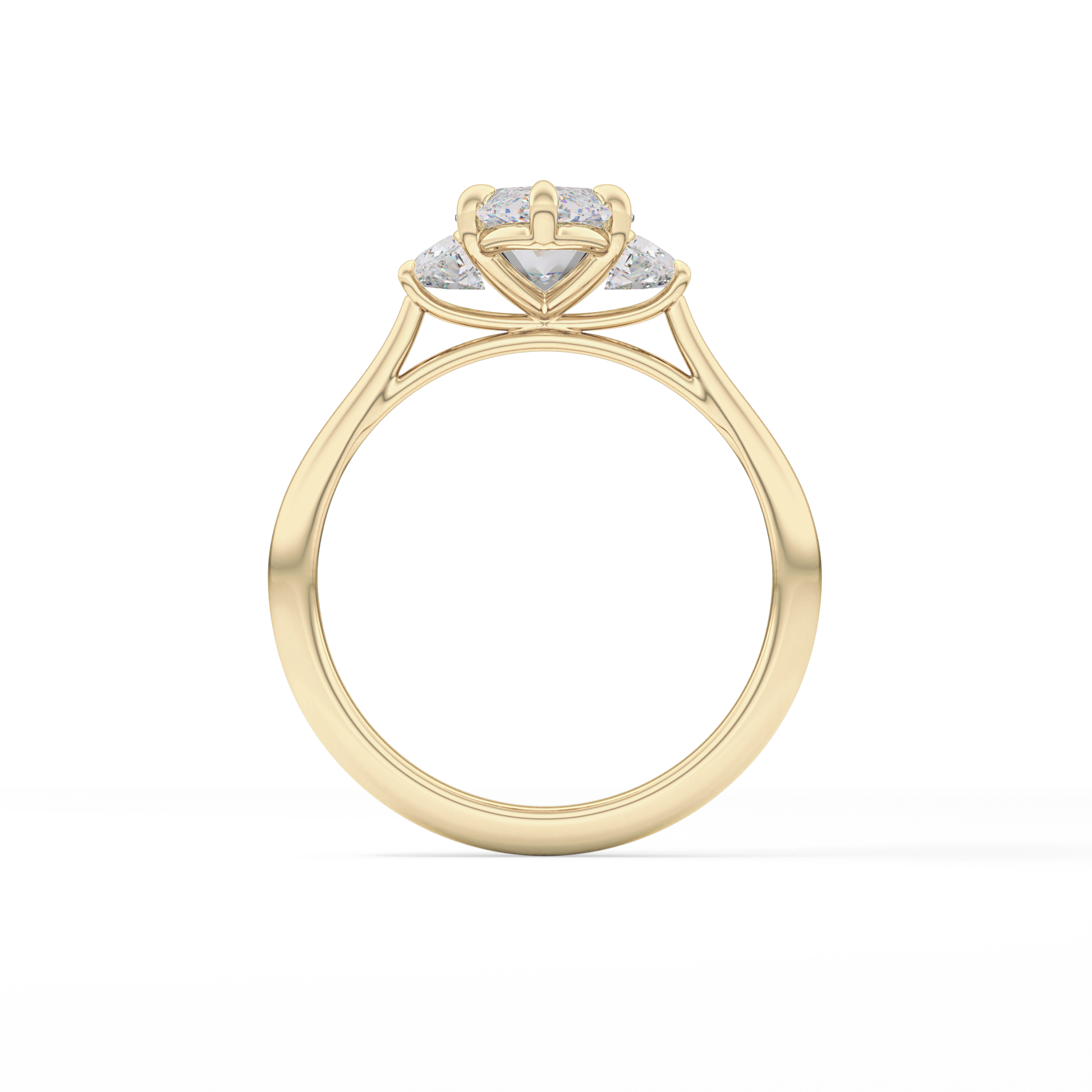 Marquise Three Stone Lab Grown Diamond Engagement Ring