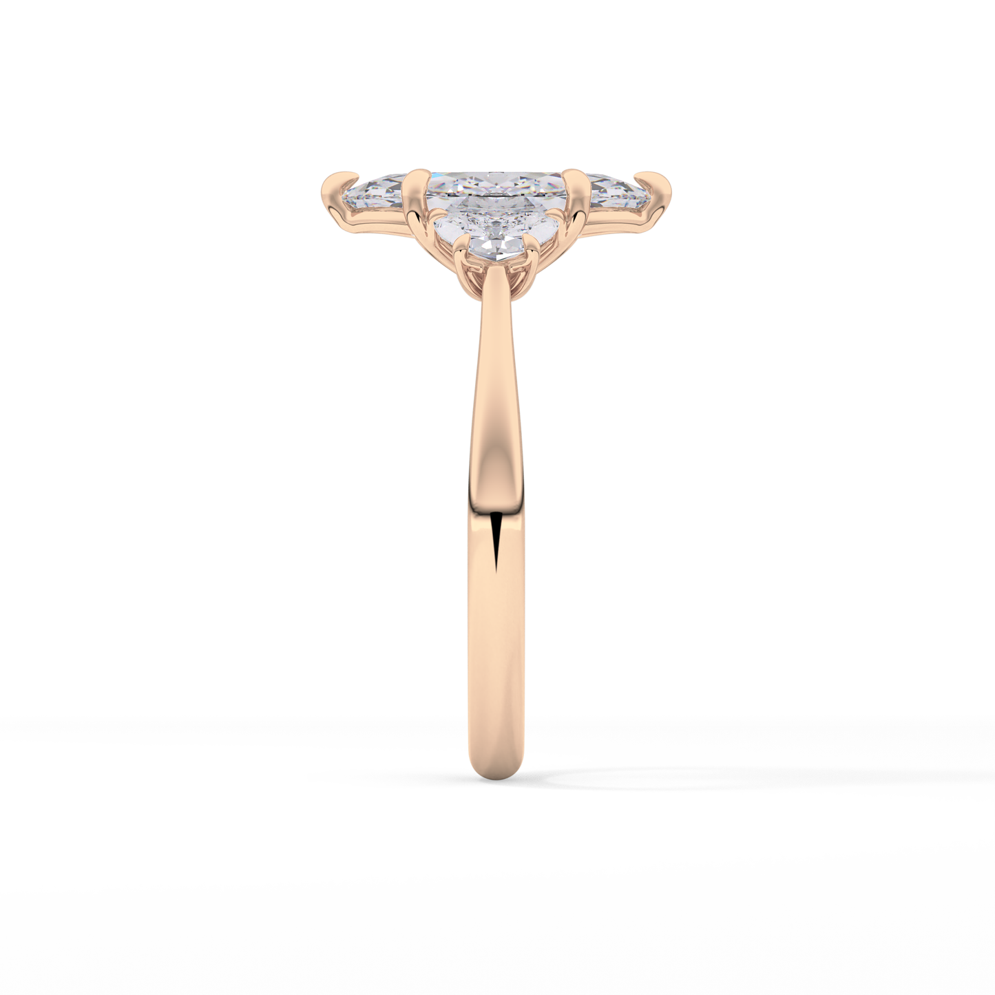 Marquise Three Stone Lab Grown Diamond Engagement Ring