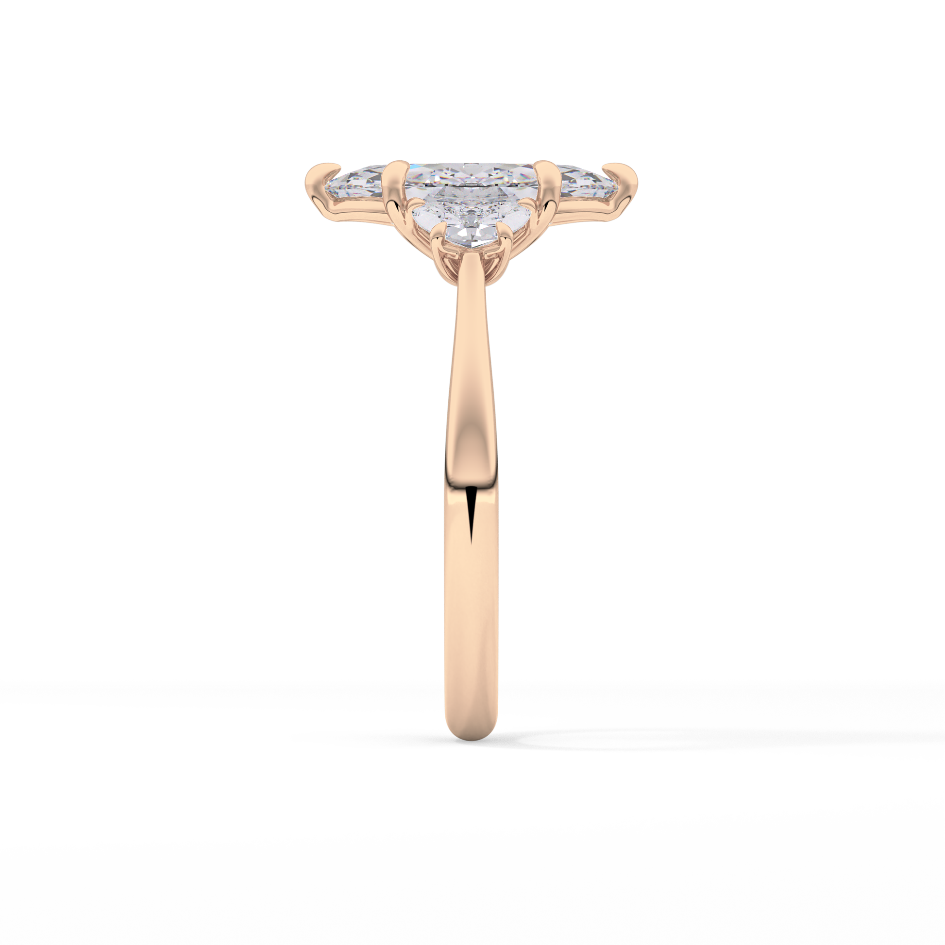 Marquise Three Stone Lab Grown Diamond Engagement Ring