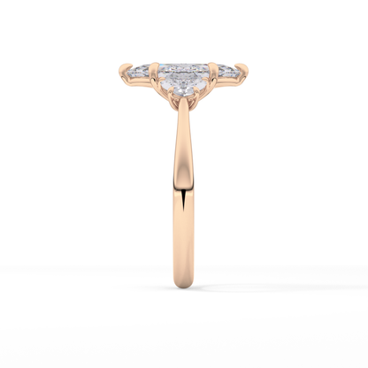 Marquise Three Stone Lab Grown Diamond Engagement Ring
