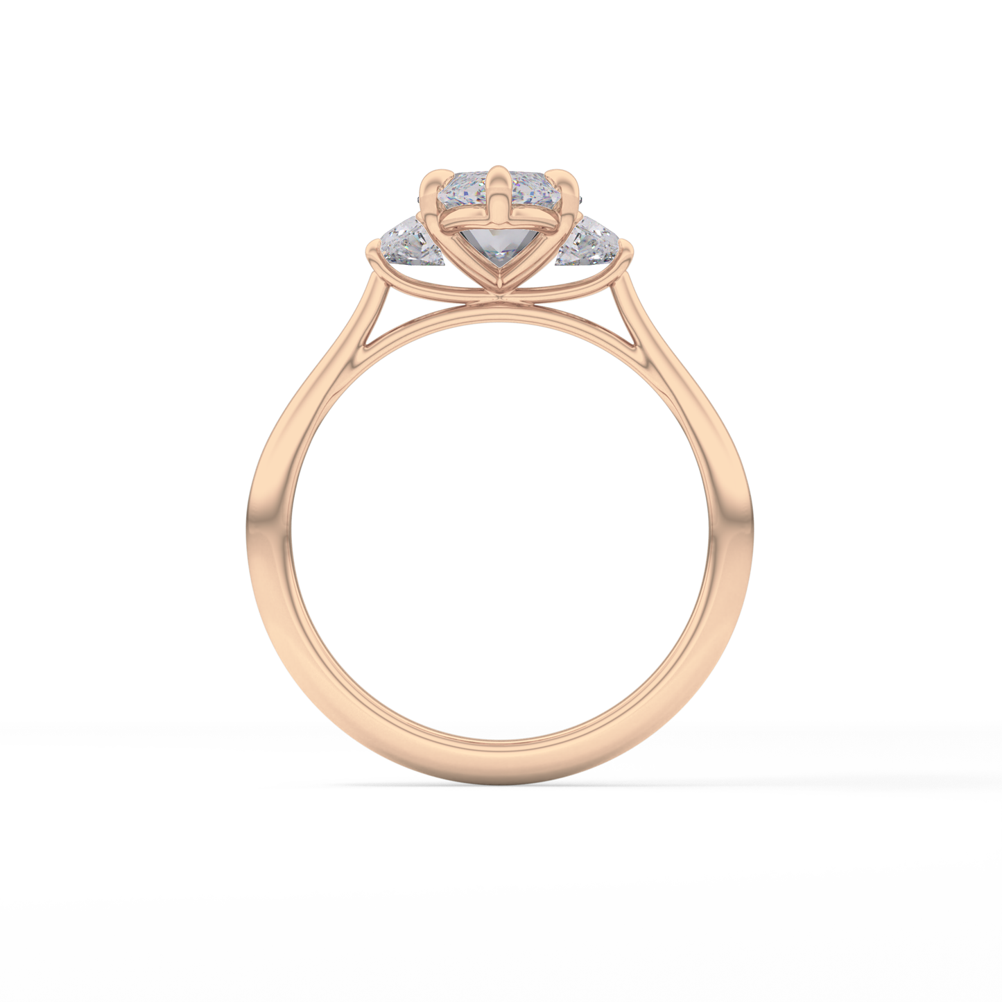 Marquise Three Stone Lab Grown Diamond Engagement Ring