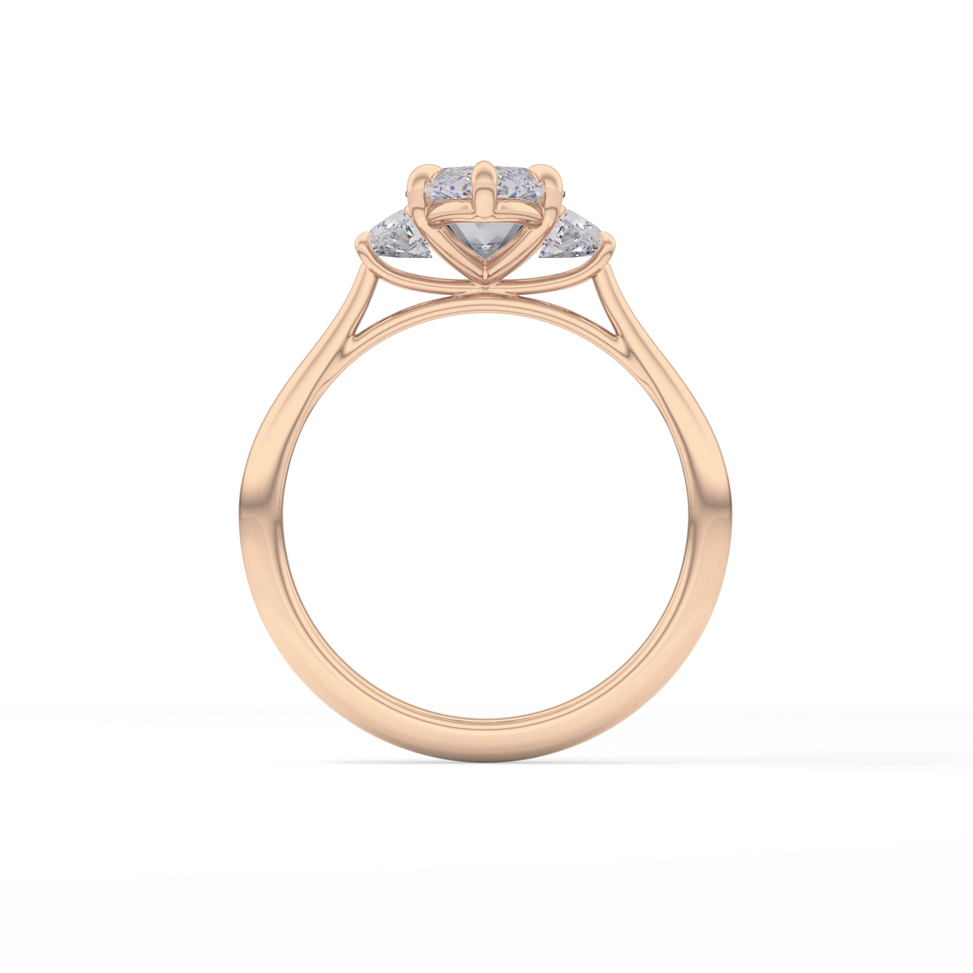 Marquise Three Stone Lab Grown Diamond Engagement Ring