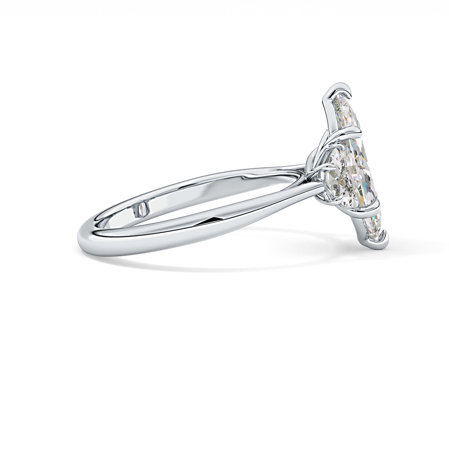 Marquise Three Stone Lab Grown Diamond Engagement Ring