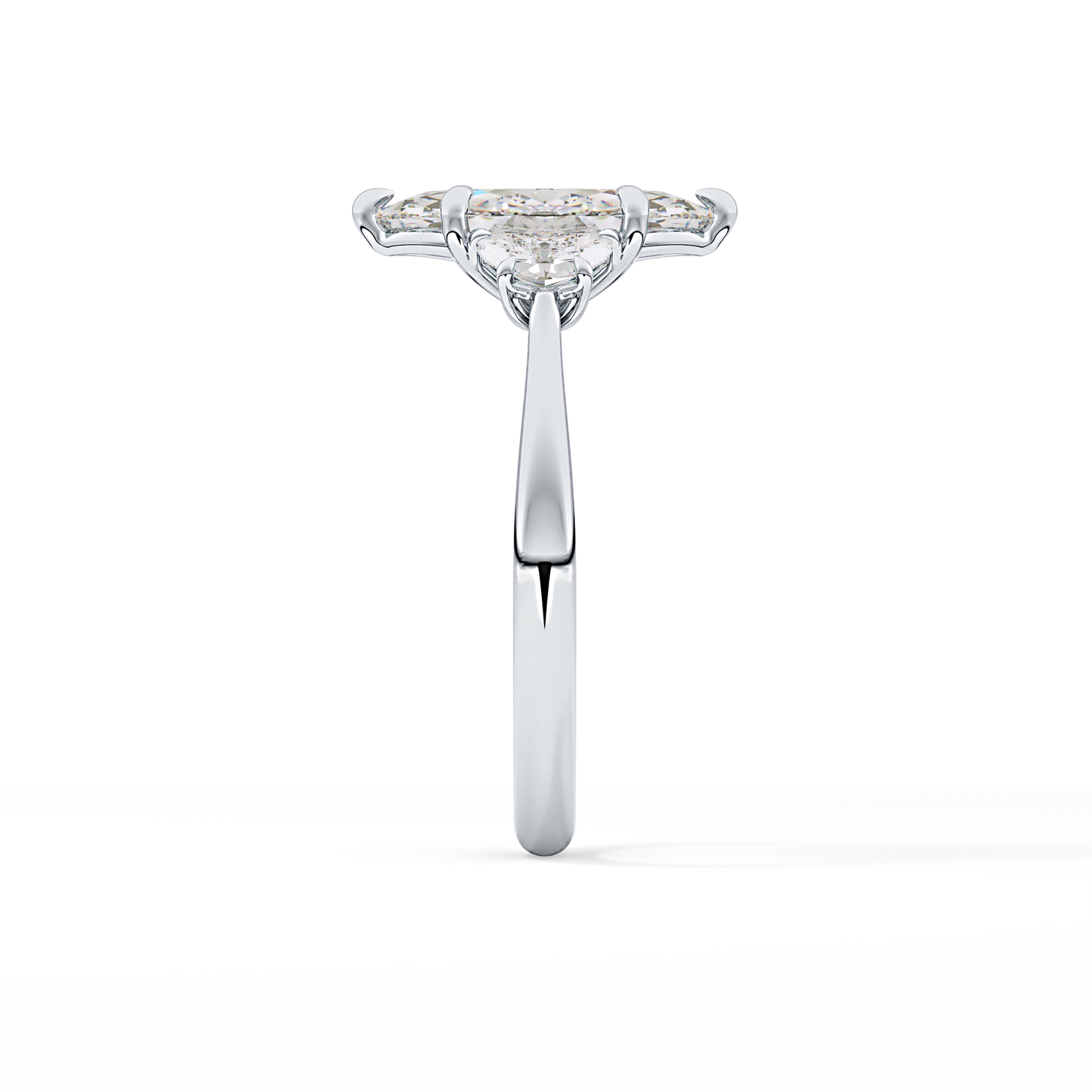 Marquise Three Stone Lab Grown Diamond Engagement Ring