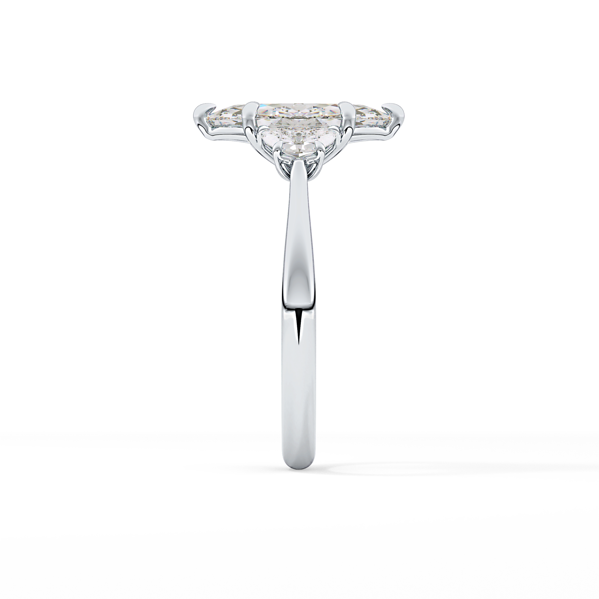 Marquise Three Stone Lab Grown Diamond Engagement Ring
