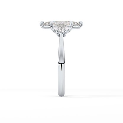 Marquise Three Stone Lab Grown Diamond Engagement Ring