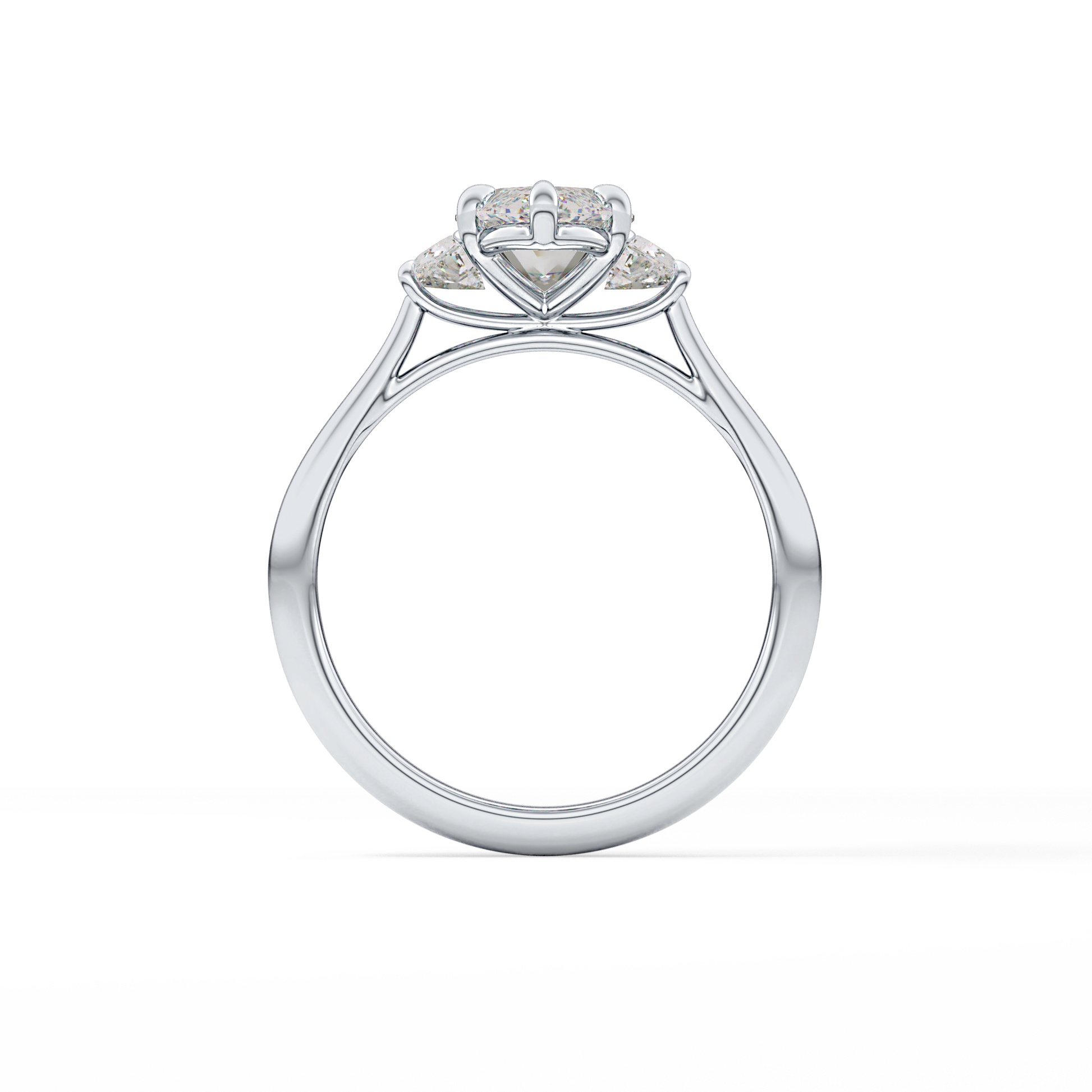 Marquise Three Stone Lab Grown Diamond Engagement Ring